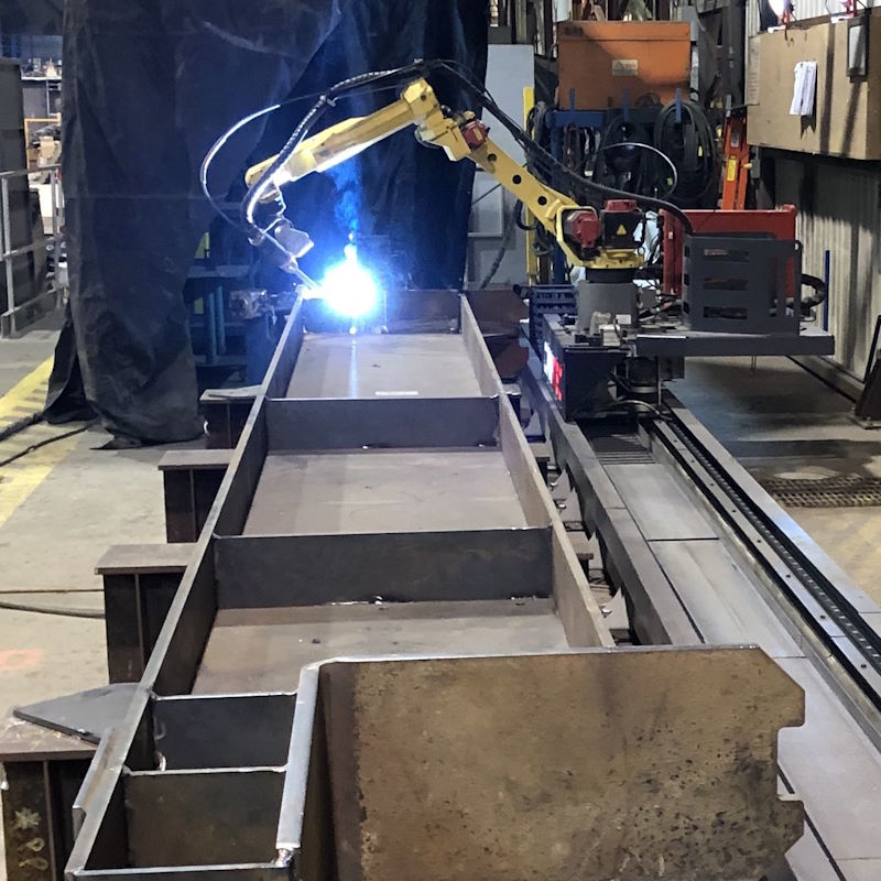Robot welding structural steel component