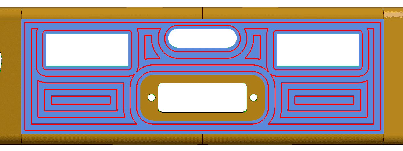 Inset hatcing on sample part