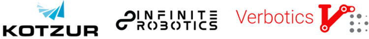 Kotzur, Infinite Robotics and Verbotics logos