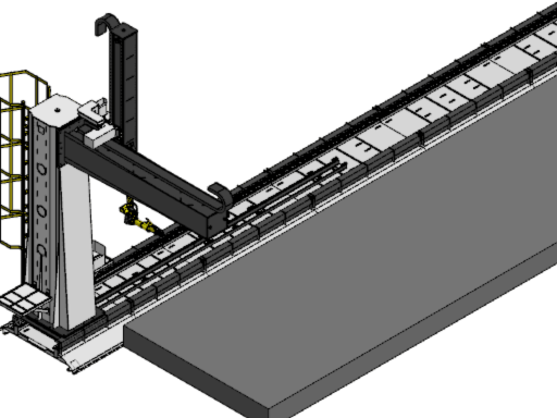 FANUC robot on a large pillar gantry