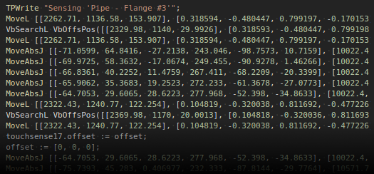 ABB RAPID code screenshot