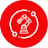 Robot in circle icon
